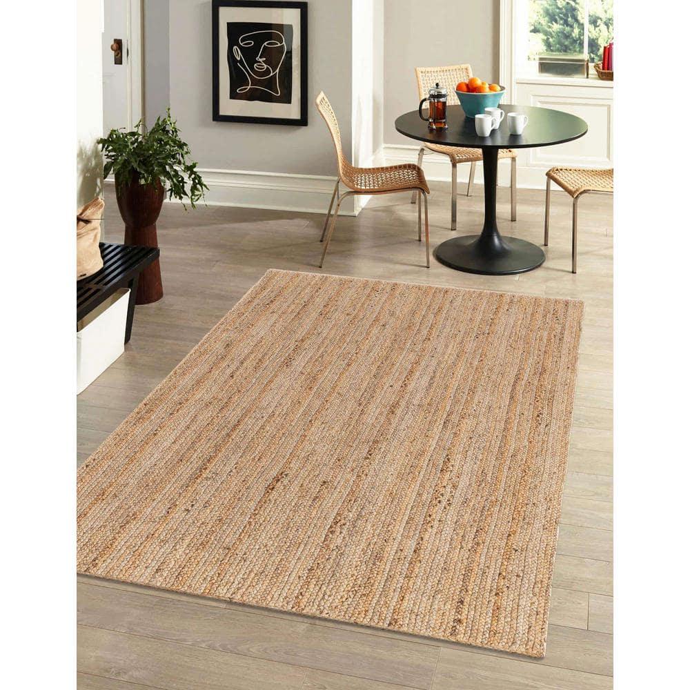 Unique Loom 3' 3 x 5' 1 Dhaka Braided Jute Rectangle Area Rug