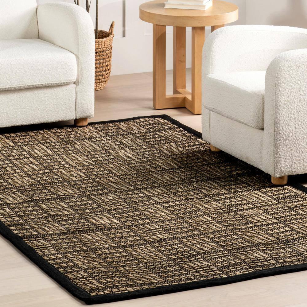 nuLOOM Armani Geometric Seagrass Area Rug, 9' x 12', Armani Black