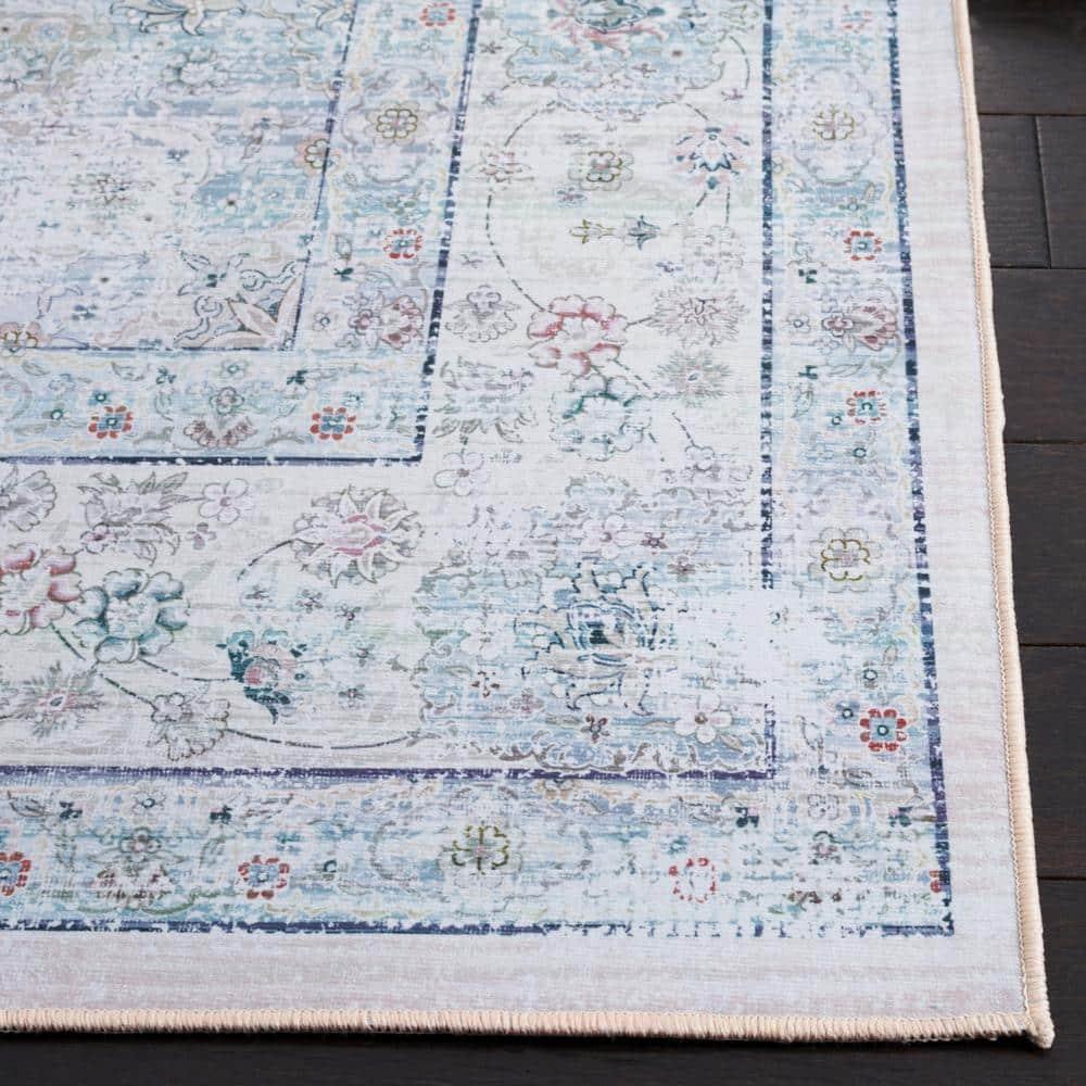 Tucson Vintage Persian TSN165 Power Loomed Machine Washable Skid-Resistant Indoor Accent Rug - Beige/Green - 4'x6' - Safavieh