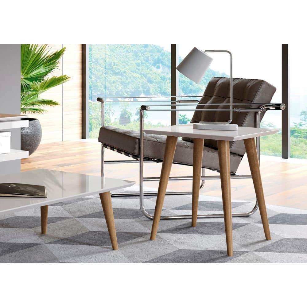 19.68" Utopia High Square End Table: Splayed Legs, Compact Size - Manhattan Comfort
