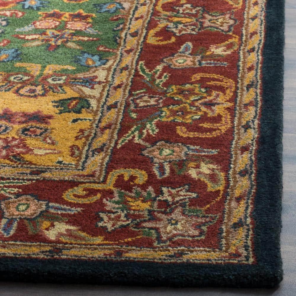 Heritage HG911 Hand Tufted Area Rug - Multi/Burgundy - 8'3"x11' - Safavieh.