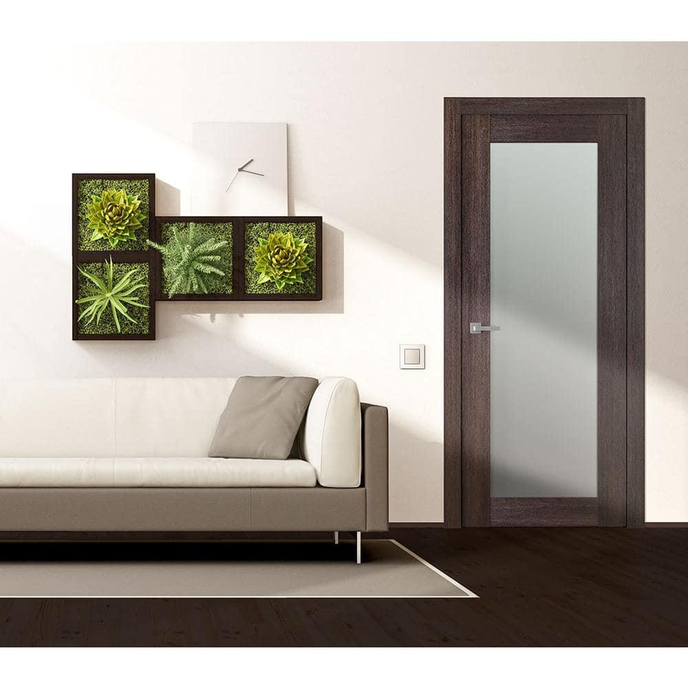 Belldinni Avon 207 Solid Manufactured Wood and Full Lite Glass  Paneled Prefinished Standard Door Slab