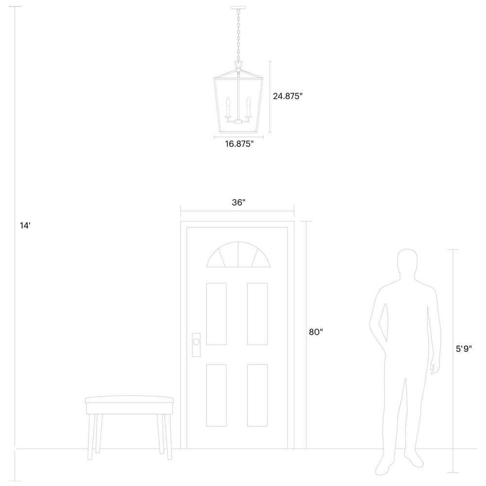 Gala Pendant Light - Brushed Nickel / 17"W