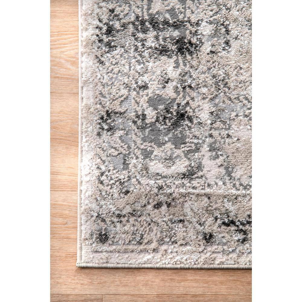 Nuloom Madisson Medallion 8 Round Indoor Area Rug for Living Room Bedroom Dining Room Kitchen, Grey/Ivory