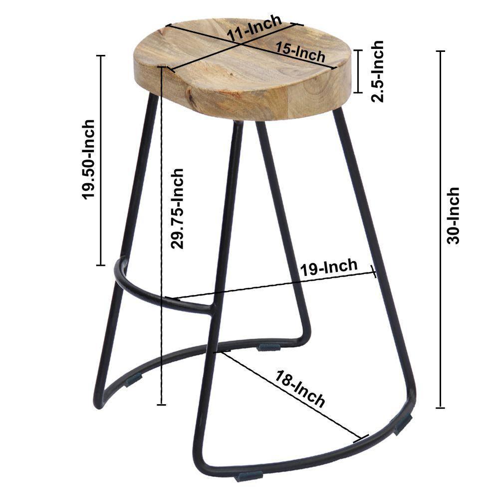 The Urban Port Counter Stool with Metal Frame