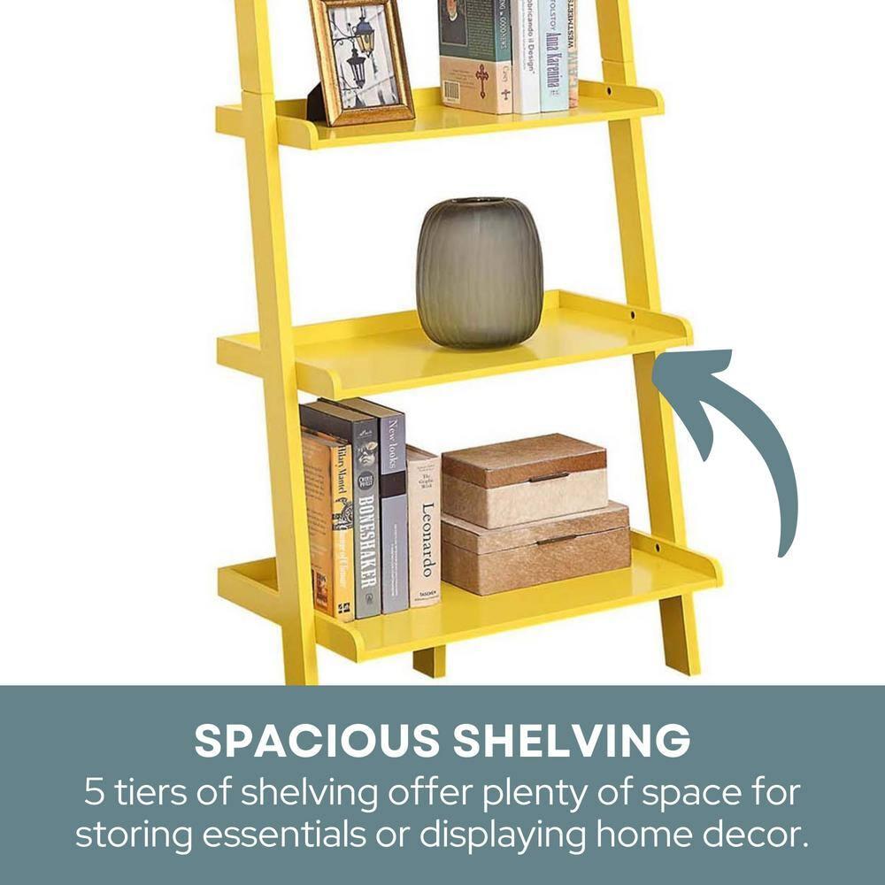Convenience Concepts American Heritage Bookshelf Ladder-Finish:Yellow