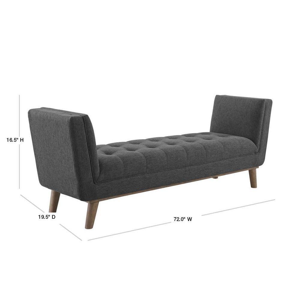 Modway Haven Tufted Button Upholstered Fabric Accent Bench