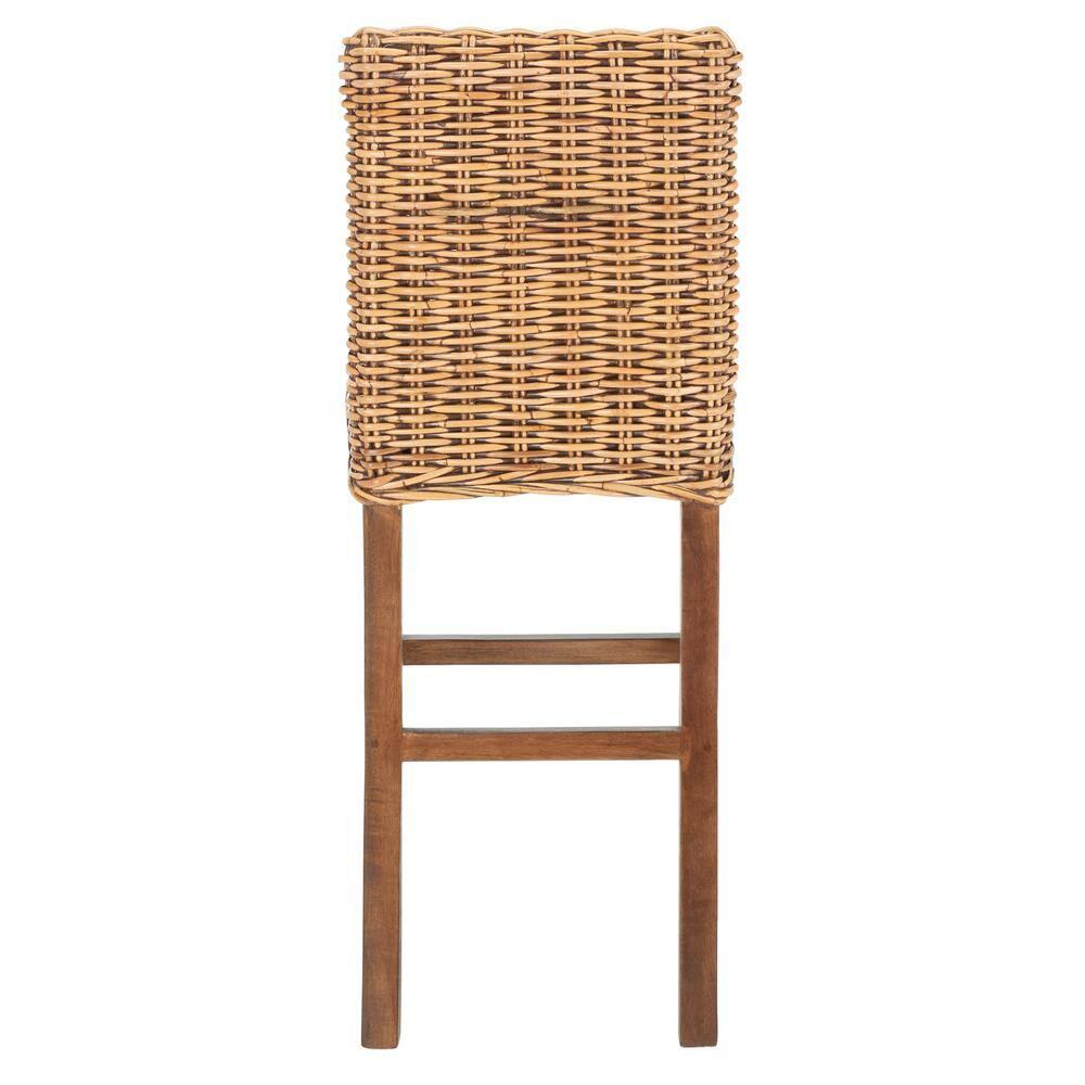 Tobie Rattan Bar Stool - Honey Brown Wash/Antique Brow - Safavieh