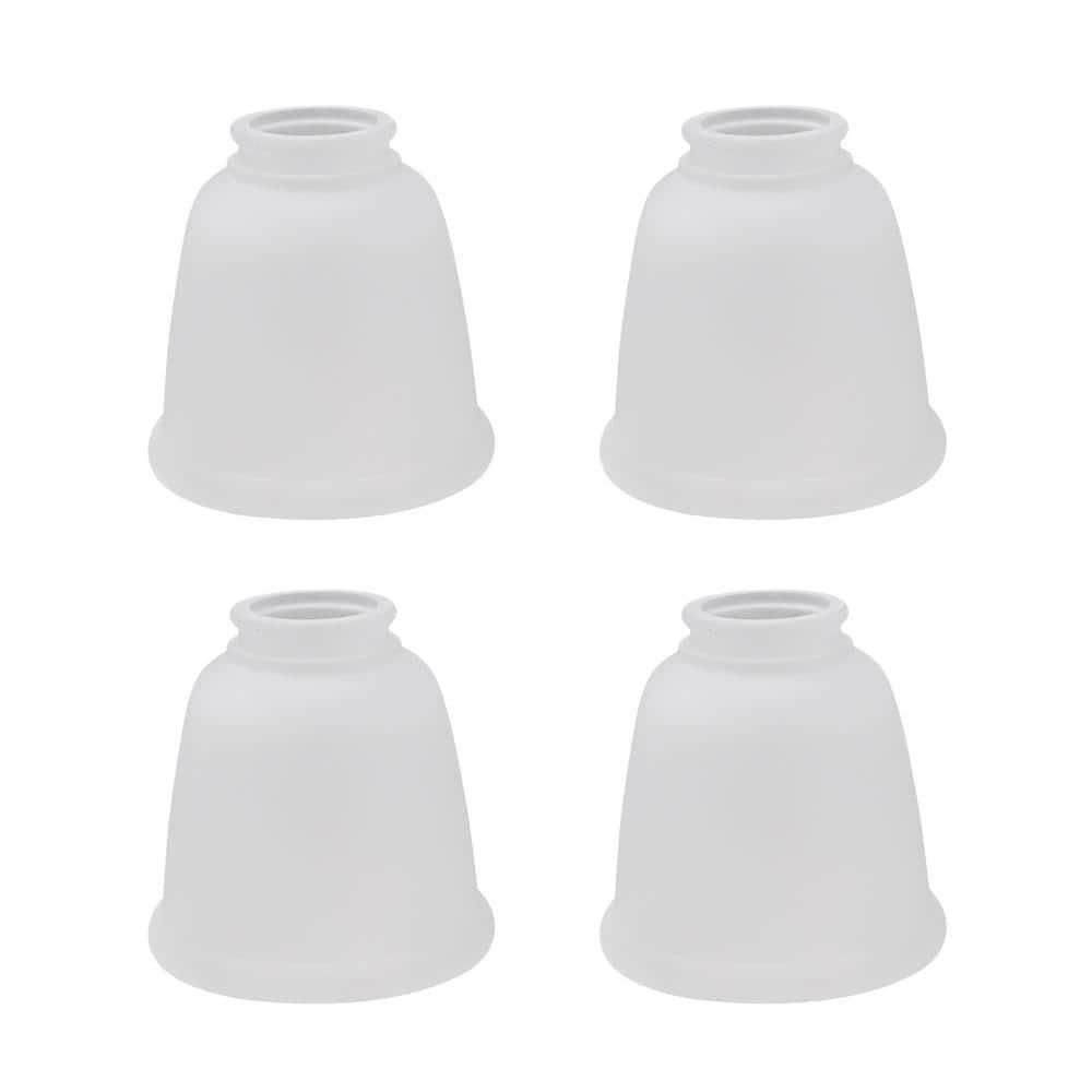 Aspen Creative 23045-4 Transitional Style Bell Shaped Frosted Replacement Glass Shade, 2-1/4" Fitter Size, 4-5/8" high x 4-5/8" diameter, 4 Pack