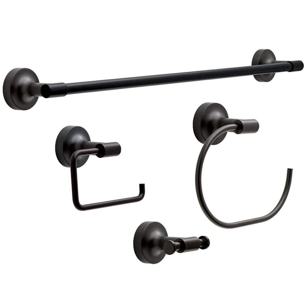 Voisin 24 in. Towel Bar Bath Hardware Accessory in Matte Black