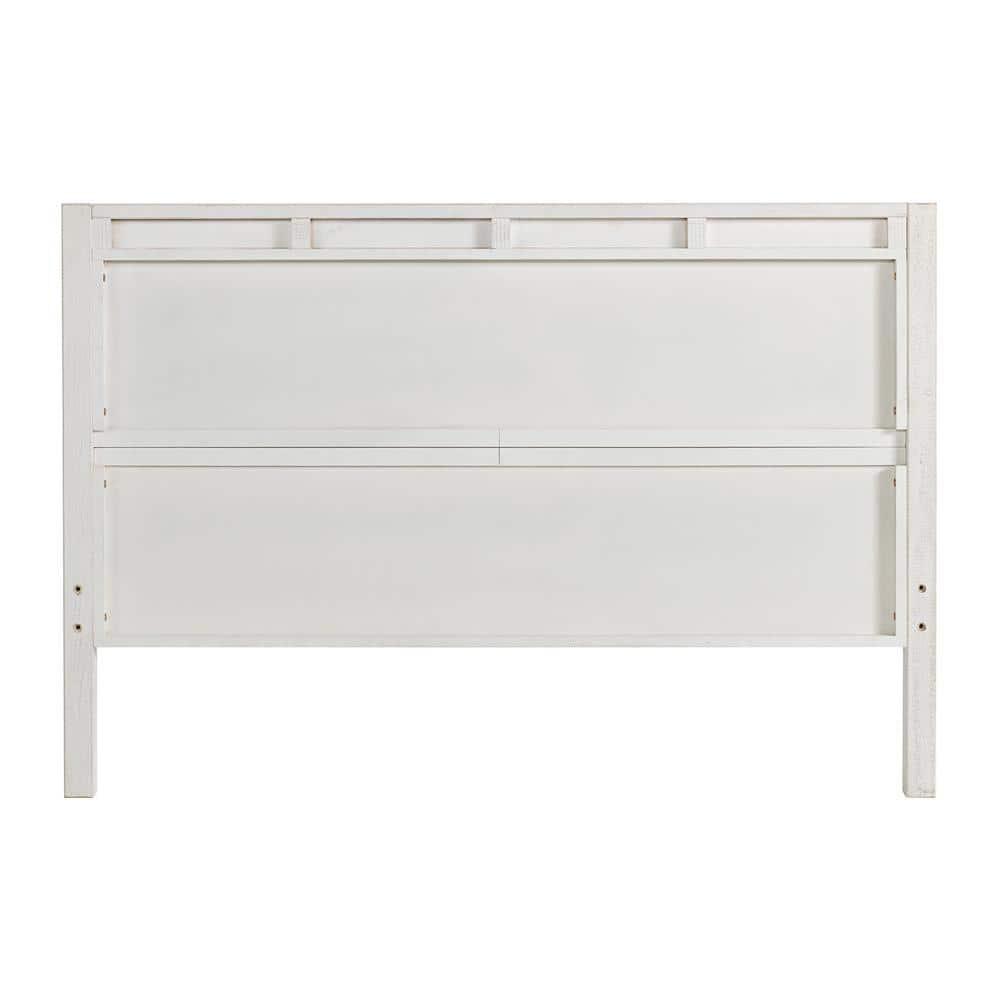 Alaterre Furniture Windsor Panel Wood Full Bed, Driftwood White