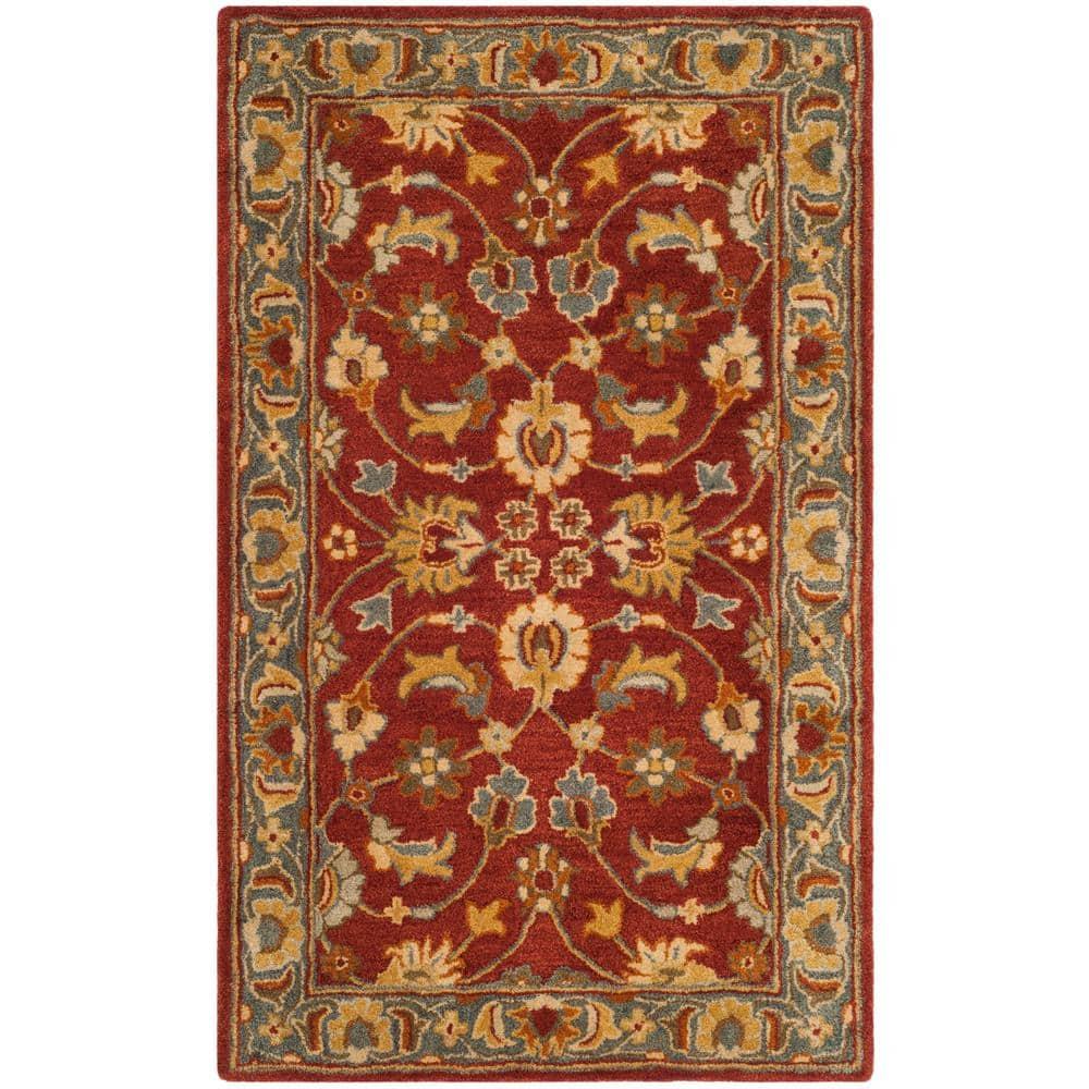 Heritage HG403 Handmade Accent Rug - 3'x5' - Red/Blue - Safavieh