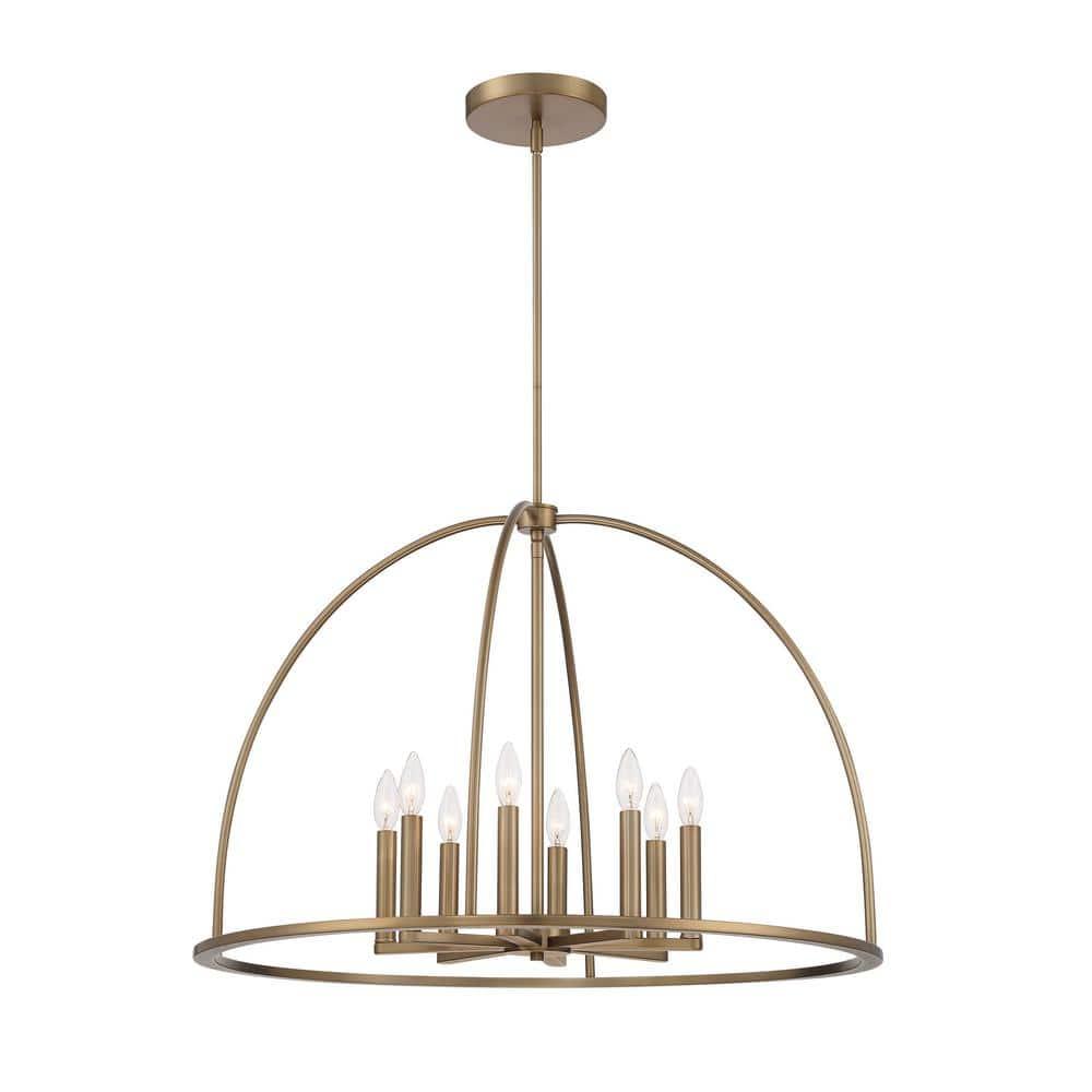 Crystorama Lighting Abbott 8 - Light Chandelier in  Vibrant Gold