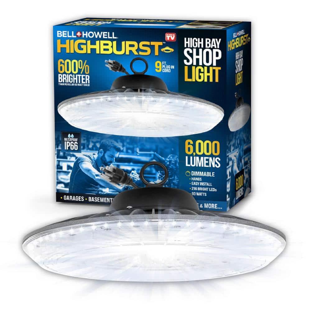Bell and Howell High Bay Shop Lights Bright LED Light 6000 Lumens