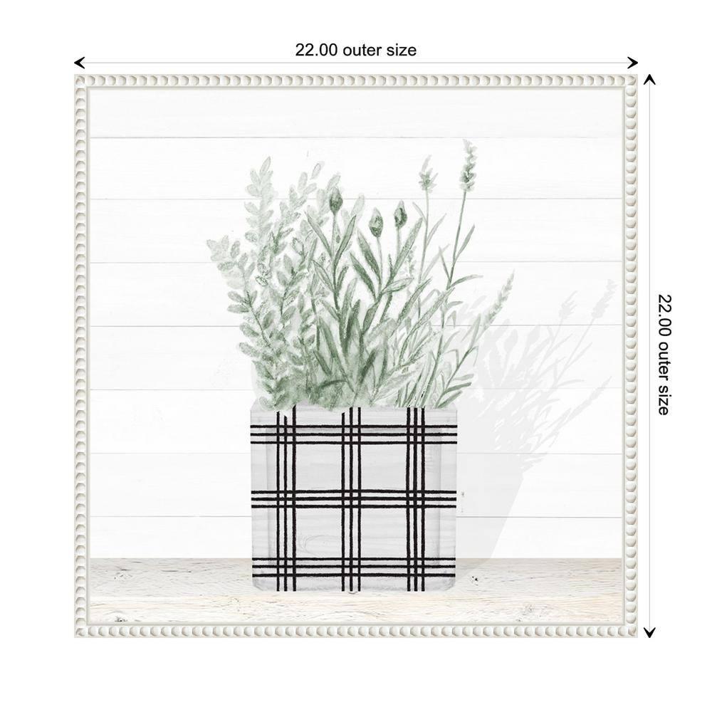 Amanti Art Lavender Blossom In Modern Pot II by Janice Gaynor Canvas Wall Art Print Framed 22 x 22-in.