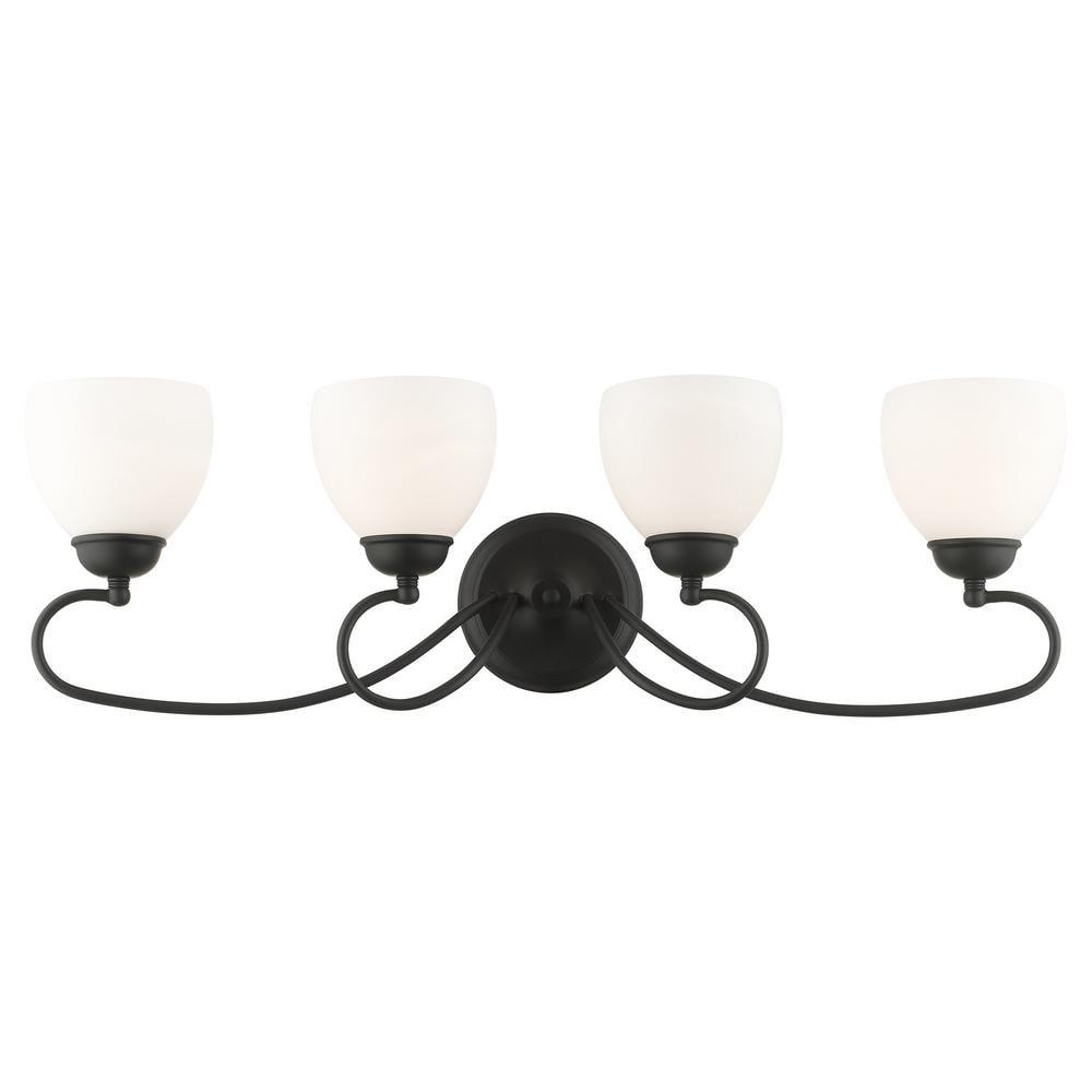 Livex Lighting Brookside 4 - Light Vanity in  Black
