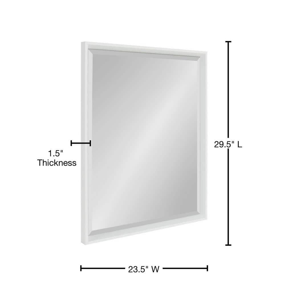 24" x 30" Calter Framed Wall Mirror White - Kate and Laurel