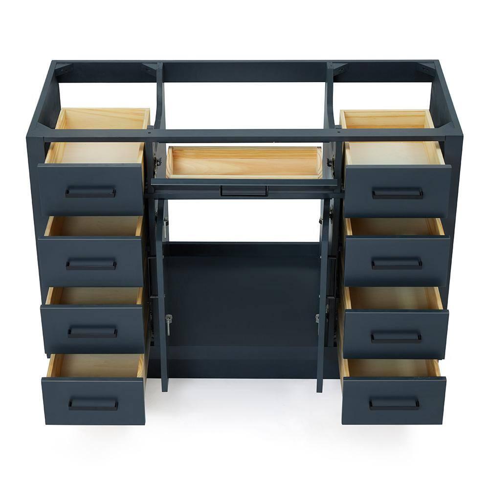 Ariel T048s-Bc Hepburn 48" Single Free Standing Vanity Cabinet Only - Blue