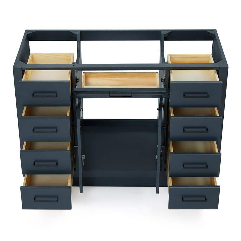 Ariel T048s-Bc Hepburn 48" Single Free Standing Vanity Cabinet Only - Blue