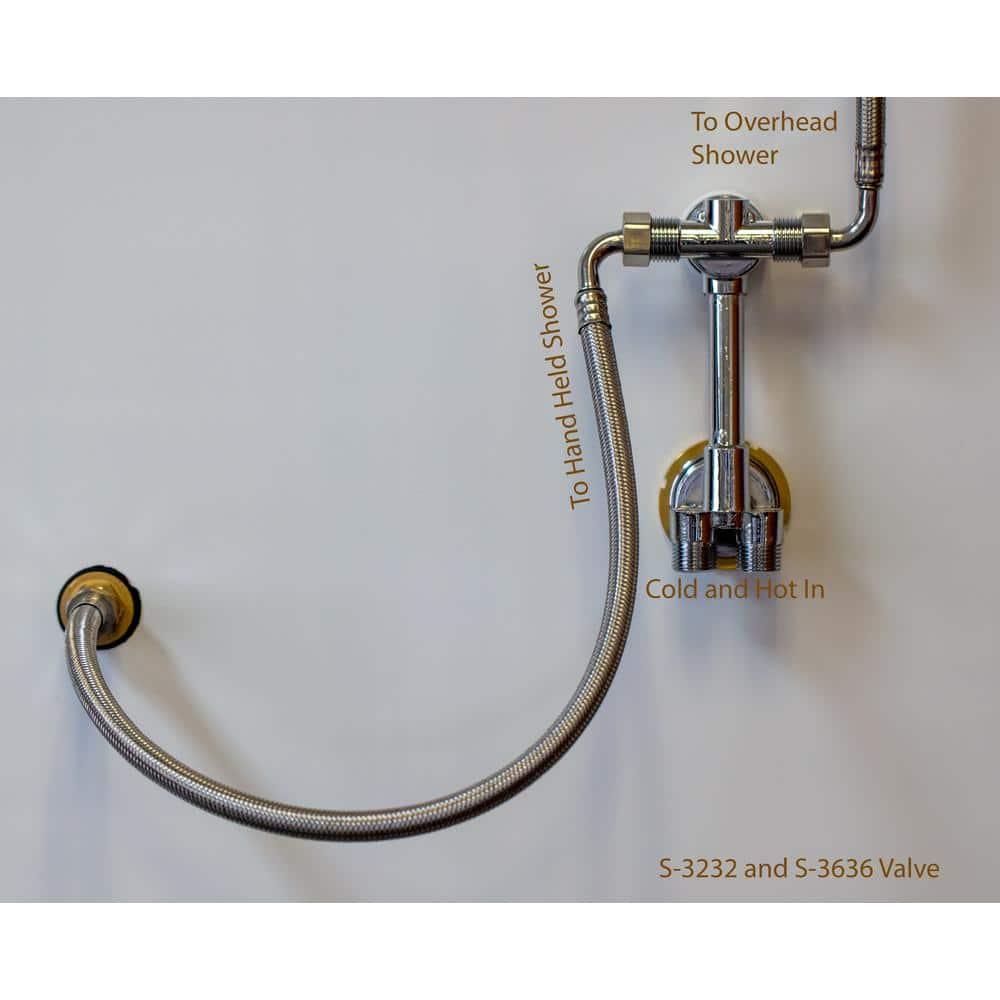 Heirloom Shower Kit S-3636 White (Left-Hand)