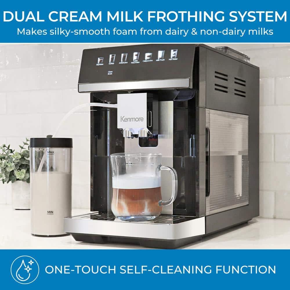 Kenmore Kenmore Super Automatic Espresso Machine with Dual Cream System Milk Frother & Grinder