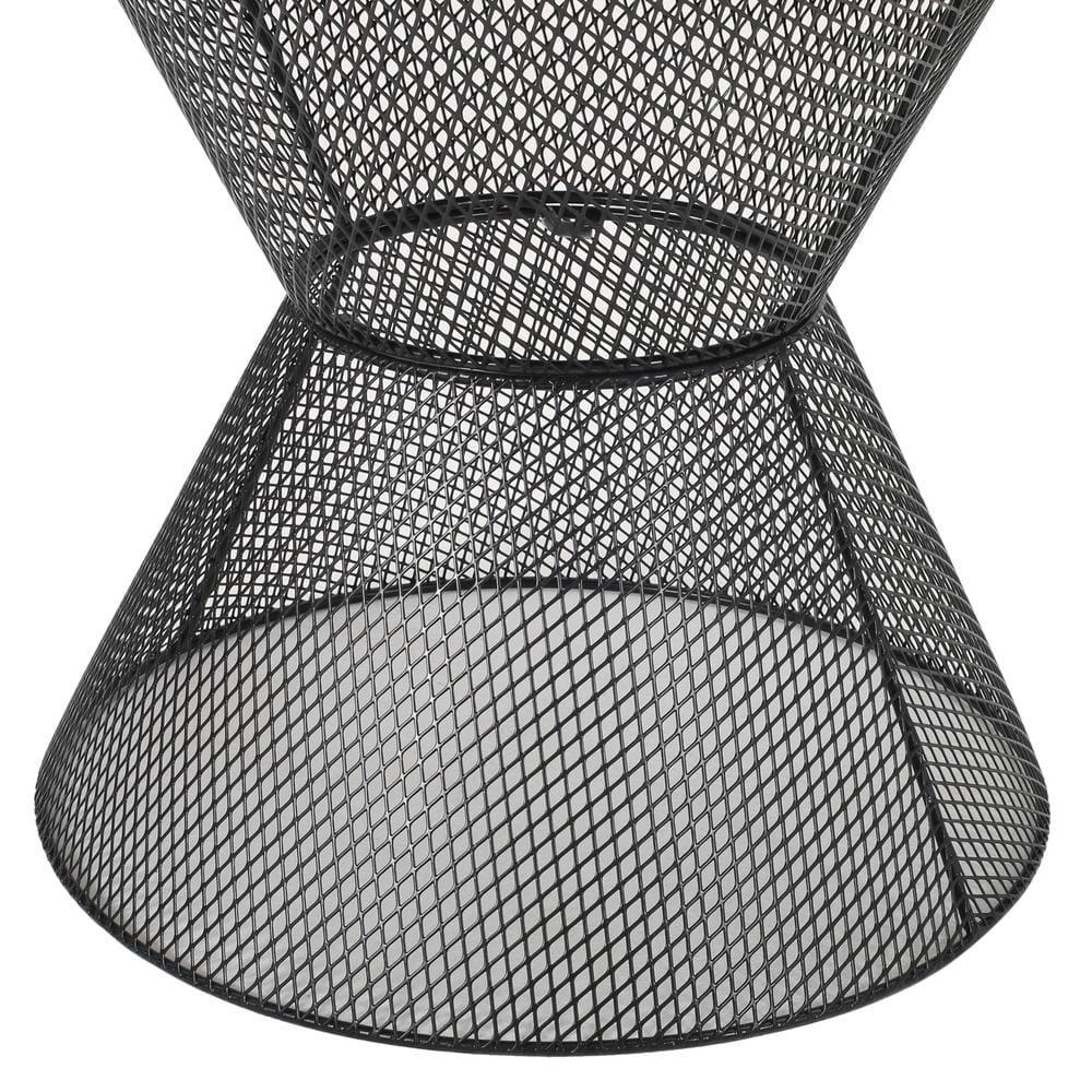 Noble House Nevada Outdoor Iron Side Table in Matte Black