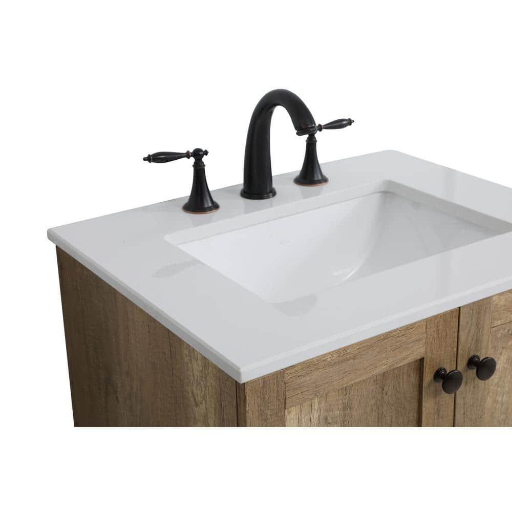 Elegant Kitchen and Bath Elegant Kitchen And Bath 24 Inch Single Bathroom Vanity In Natural Oak