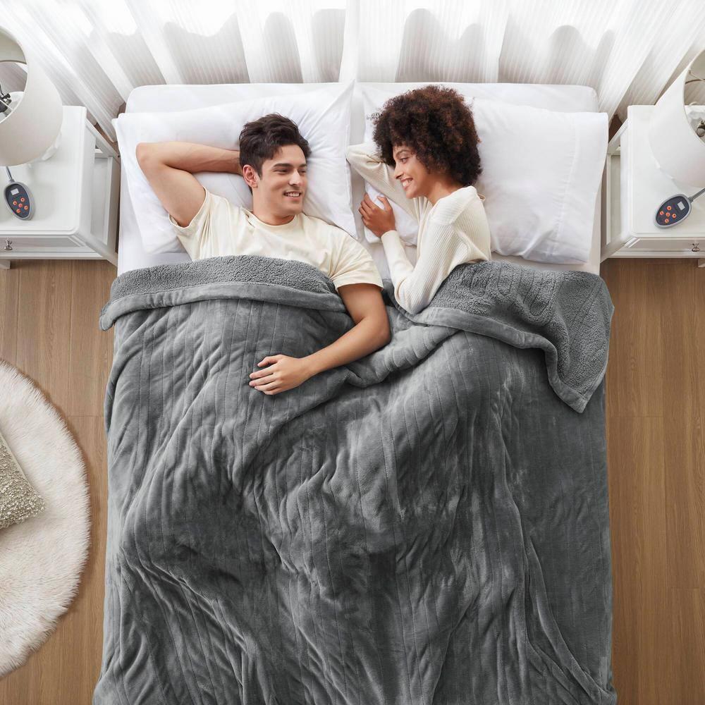 Beautyrest Beautyrest Heated Oversized Microlight to Berber Blanket