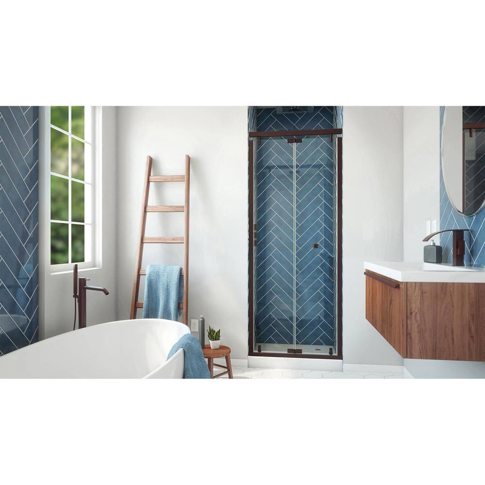 Dreamline Butterfly-S 30-31 1/2 In. W X 74 In. H Semi-Frameless Sliding Bi-Fold Shower Door In Brushed Nickel