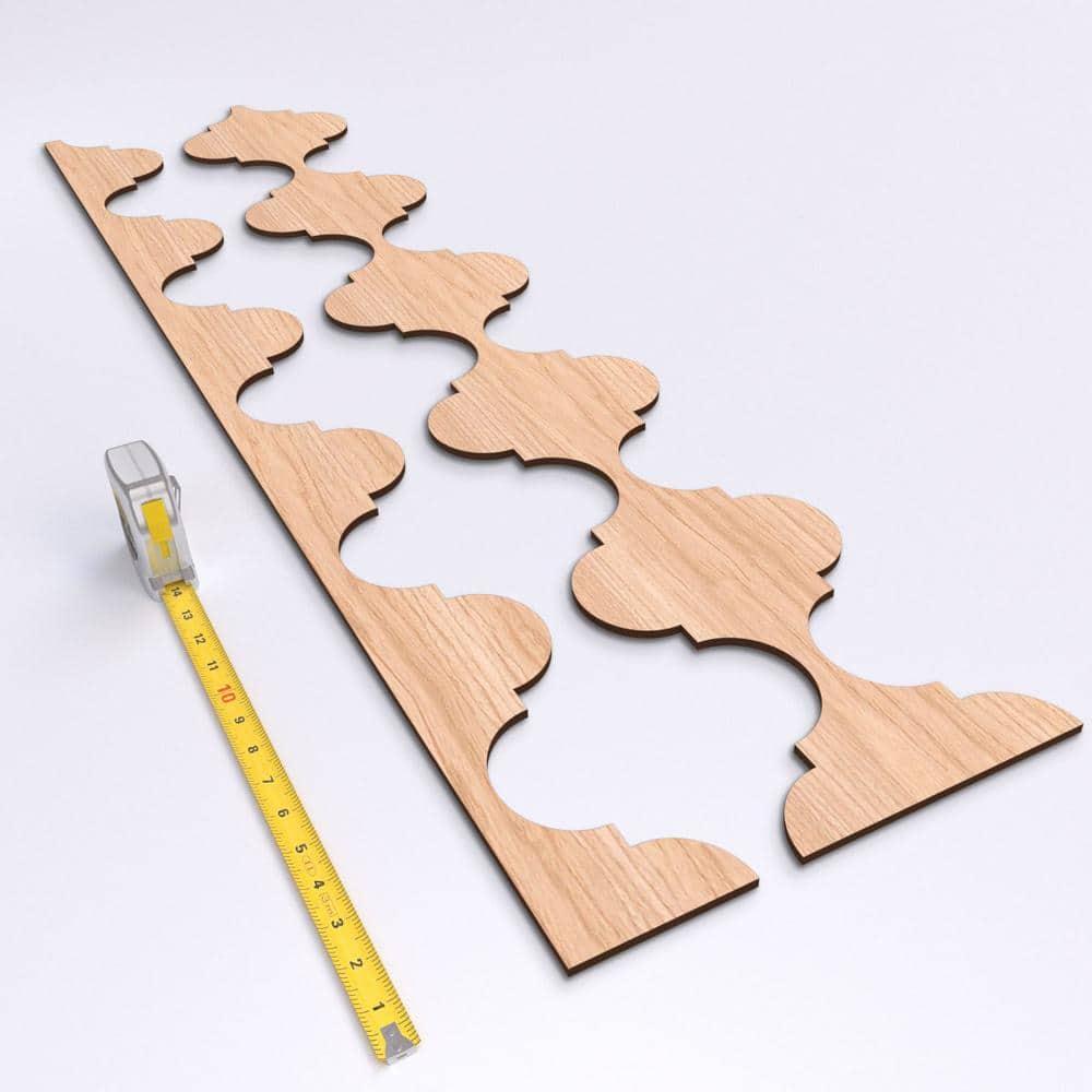 Ekena Millwork Marrakesh Adjustable Wood Decorative Slat Wall Panel Kit