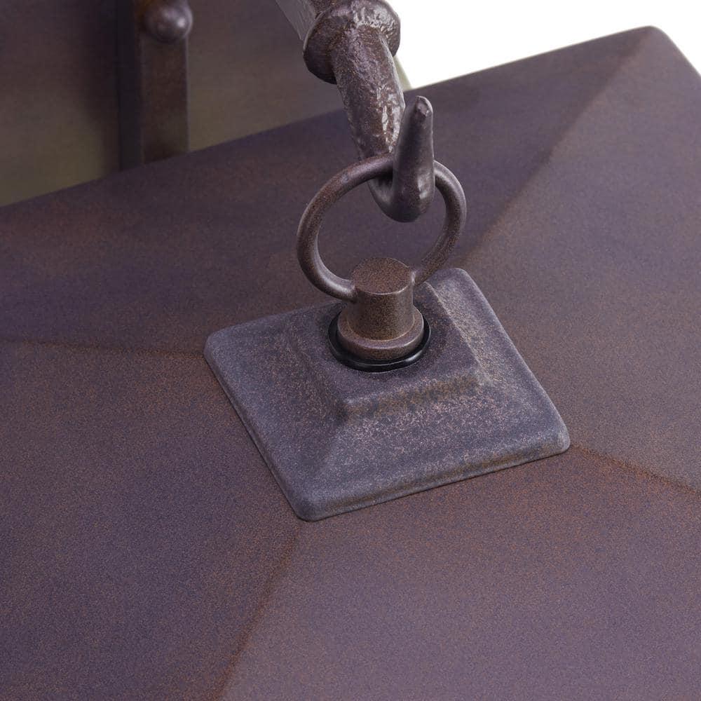11.75" 1-Light Mona Mission Style Outdoor Wall Lantern Sconce Bronze - River of Goods: Stained Glass, ETL Listed, Weather-Resistant