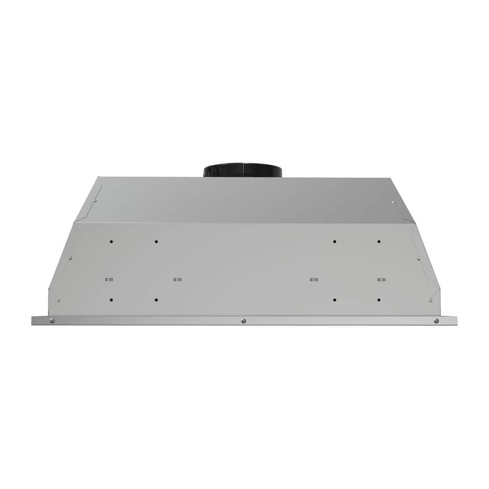 Streamline 28 in. Curino Ductless Insert 350 CFM Range Hood in Glossy Black with Mesh Filters, Electronic Button Control, LED Lights