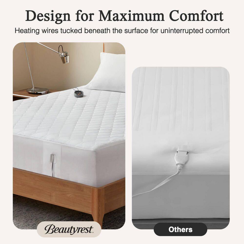 Beautyrest Heated Microfiber Mattress Pad with 3M Scotchgard