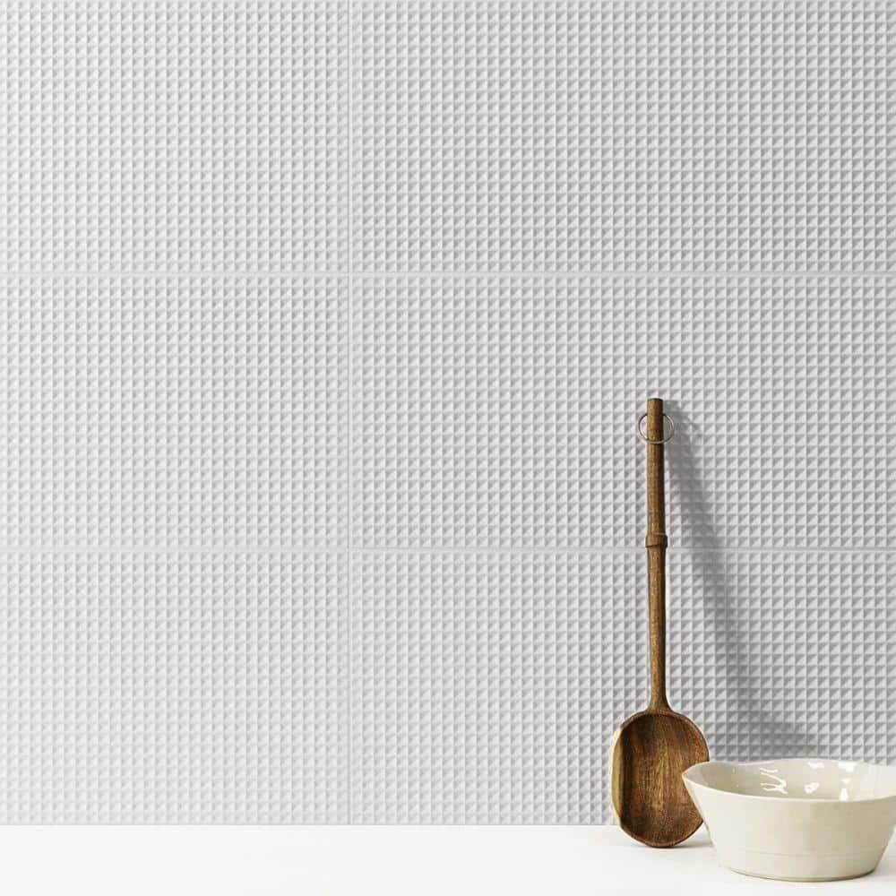 Level Waffle 7.87" x 15.74" Ceramic Patterned Tile