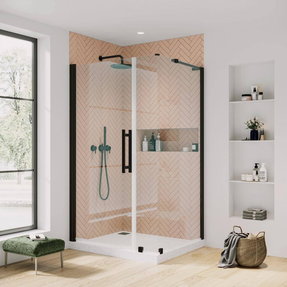 Ove Decors Endless Pasadena 34" W x 72" H Corner Frameless Shower Kit, Door, Panel PA0513300