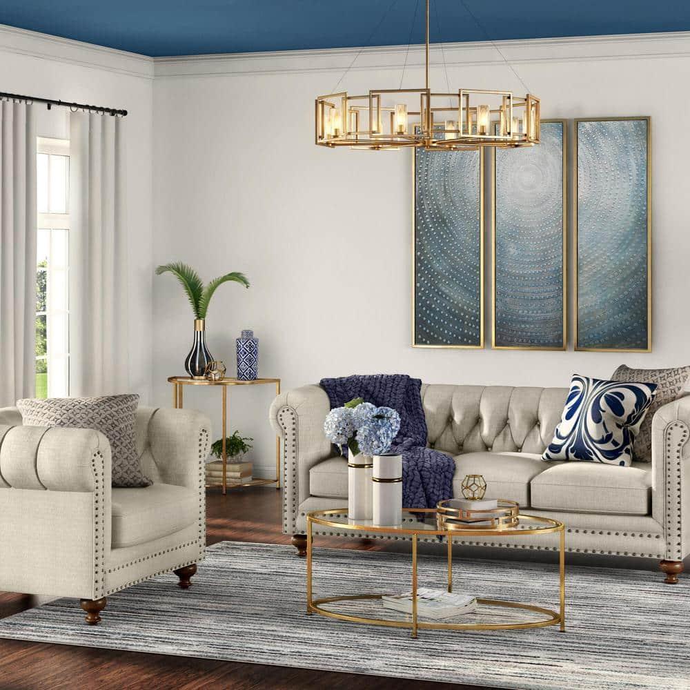 Donna Sharp Chunky Knit Indigo Contemporary Decorative Throw Blanket with Over-Sized Loop Pattern