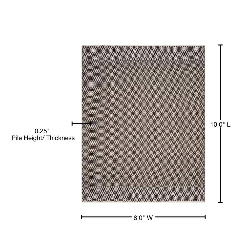 Montauk MTK339 Hand Woven Indoor Area Rug - Ivory/Black - 8'x10' - Safavieh