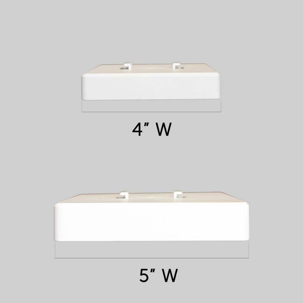 Gama Sonic Luxor Black 4x4 and 5x5 Solar LED Deck Post Cap Light with Warm White and Hi/Lo Mode for Backyard and Wood Fence(2-Pack) (Set of 2)