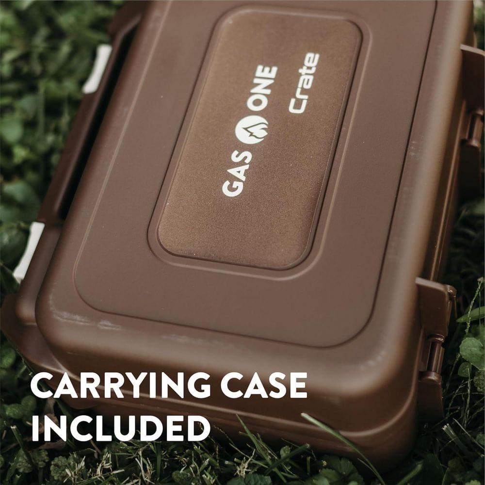 GasOne Butane Fuel Camp Stove – Crate Series - Mini Stove for Camping, Hiking – Portable Gas Stove