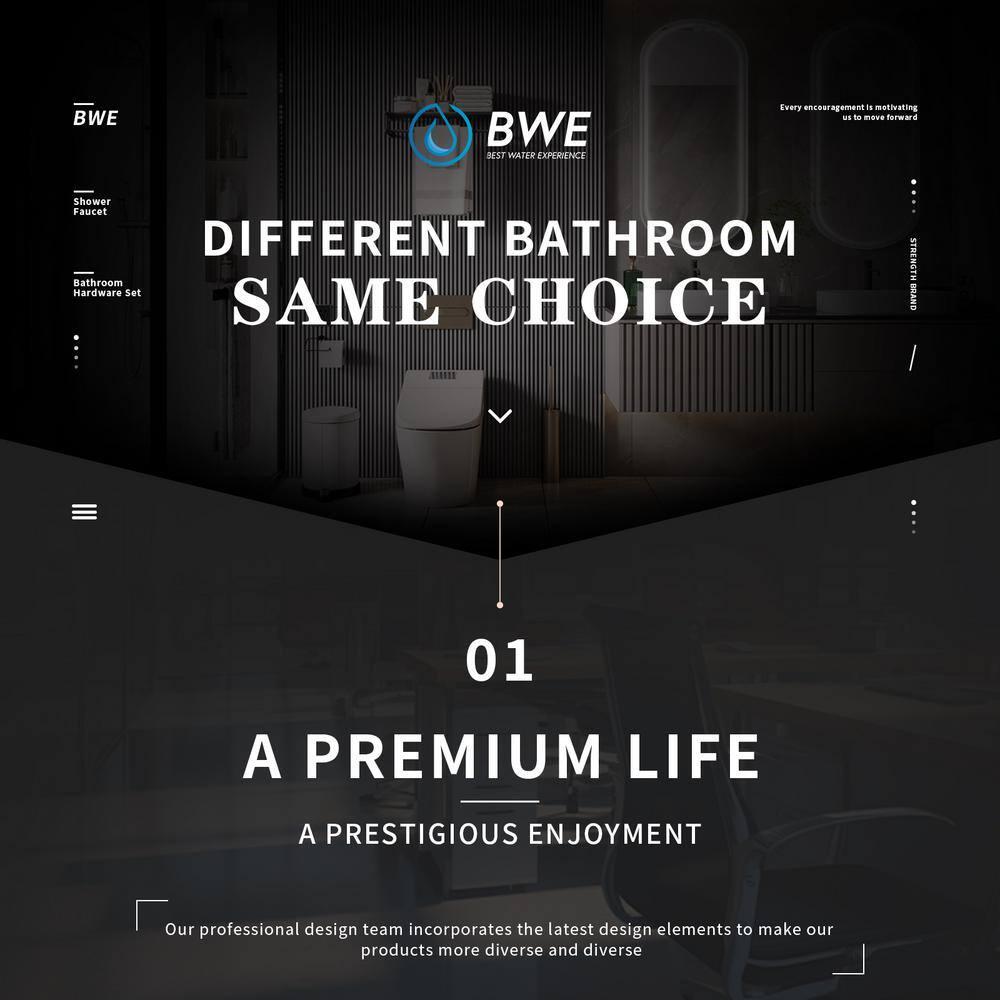 BWE 8-Jet Rainfall Shower Panel System with Rainfall Waterfall Shower Head and Shower Wand in