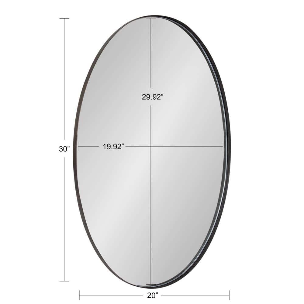 Kate and Laurel Rollo Oval Framed Wall Mirror, Bronze 20x30