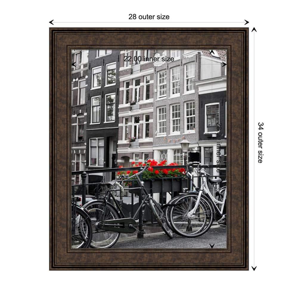 Amanti Art Ridge Bronze Picture Frame Opening Size 22x28 in.