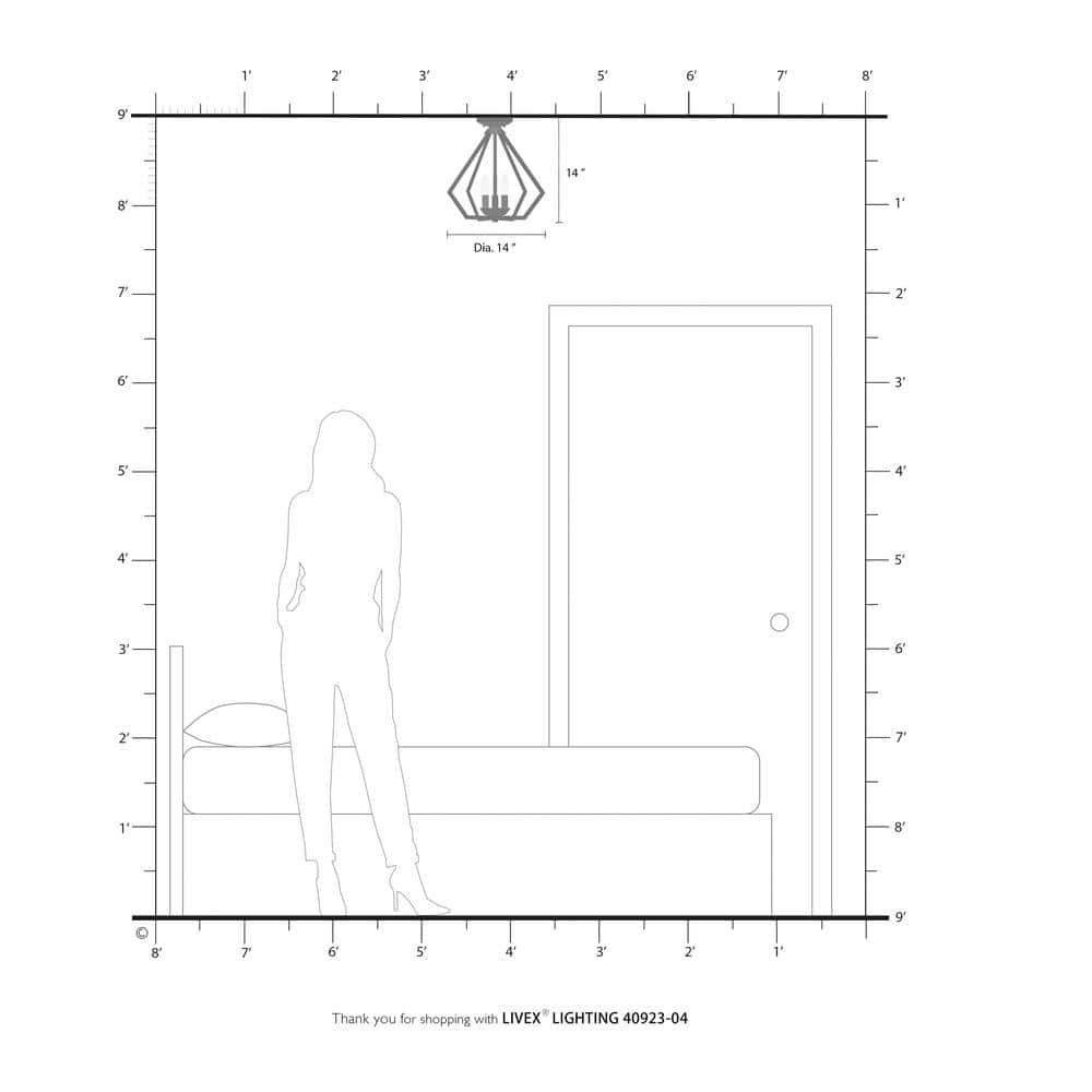 Livex Lighting Prism 3 - Light Chandelier in  Black