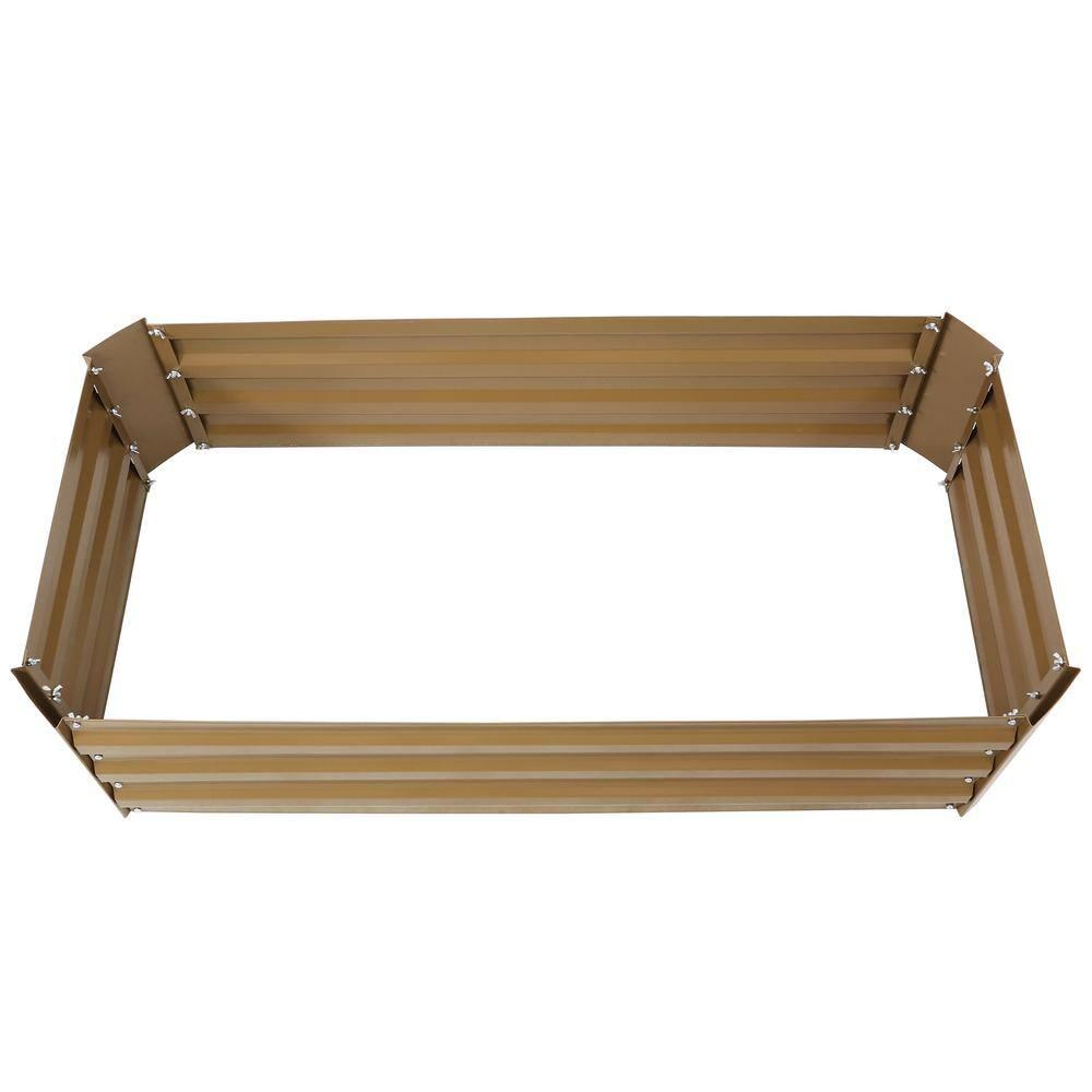 Ippolito Rectangular Galvanized Steel Raised Garden Bed