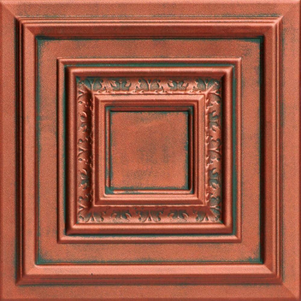 Chestnut Grove 1.6 ft. x 1.6 ft. Polystyrene Glue-up Ceiling Tile