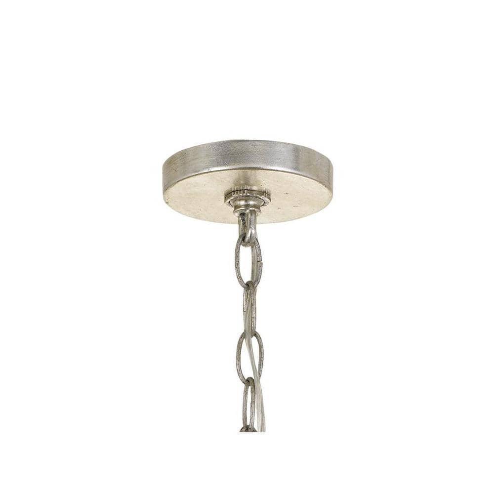 Crystorama Brielle 1 Light Antique Silver Mini Chandelier - 7'' W x 14.5'' H