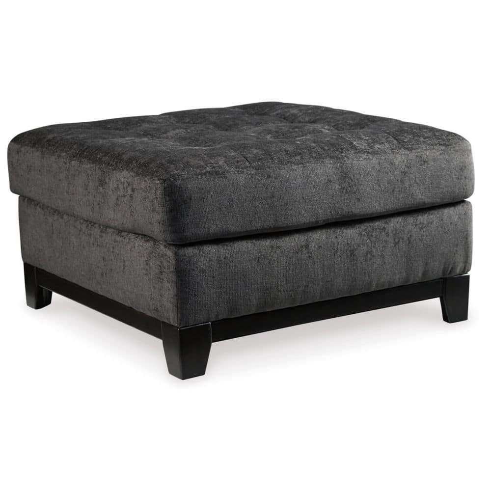Signature Design by Ashley Reidshire Oversized Upholstered Accent Ottoman, Steel Gray