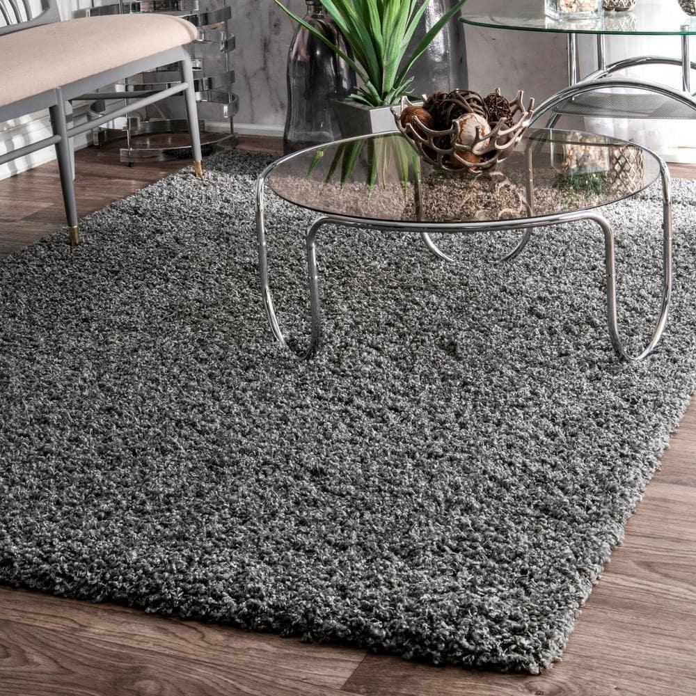 6'7"x9' Shag Area Rug Gray - nuLOOM