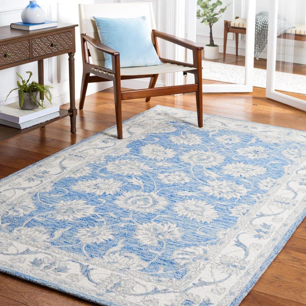 Micro-Loop MLP536 Hand Tufted Indoor Accent Rug - Blue/Ivory - 2'x3' - Safavieh