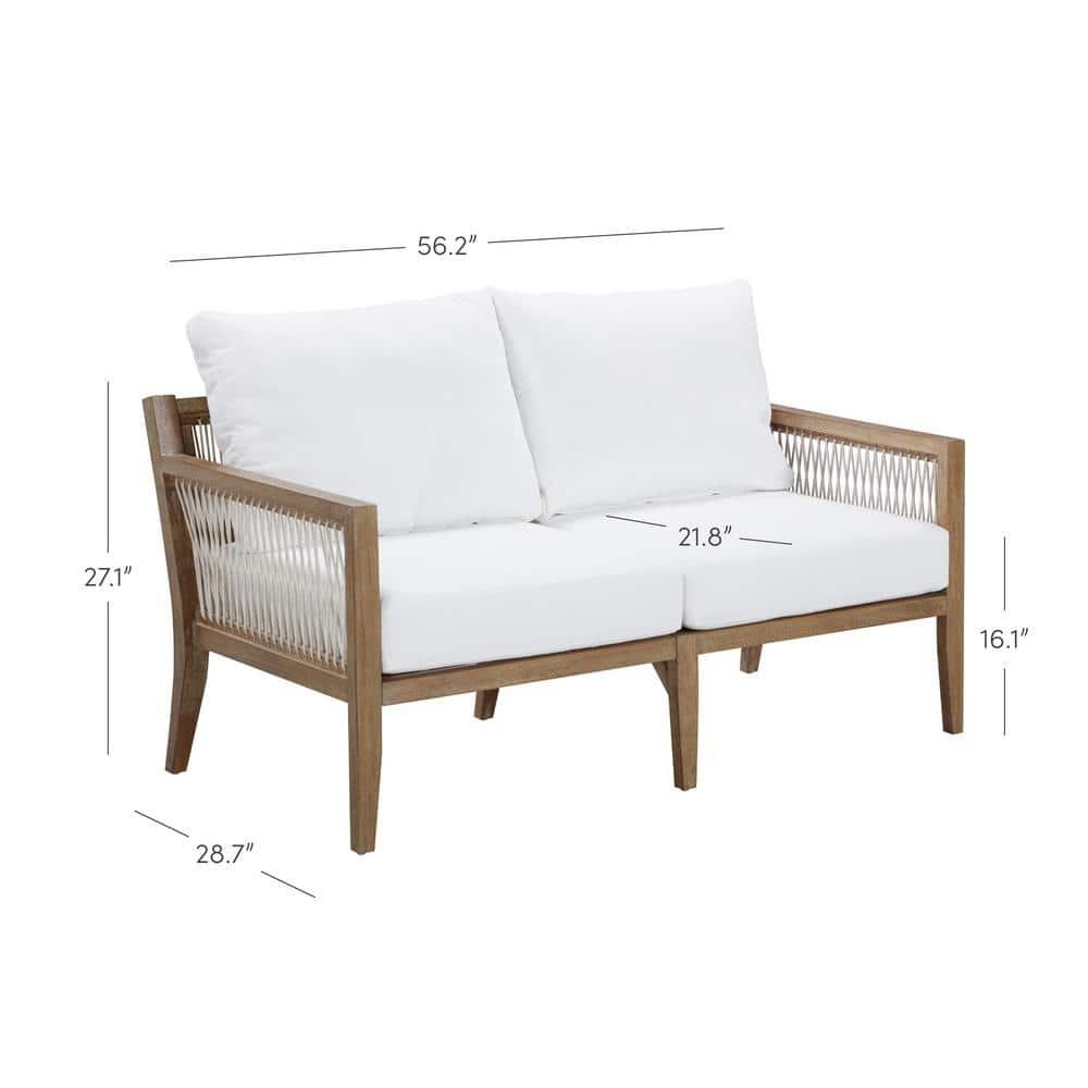 Nathan James Set of 2 Freya Outdoor Loveseat White